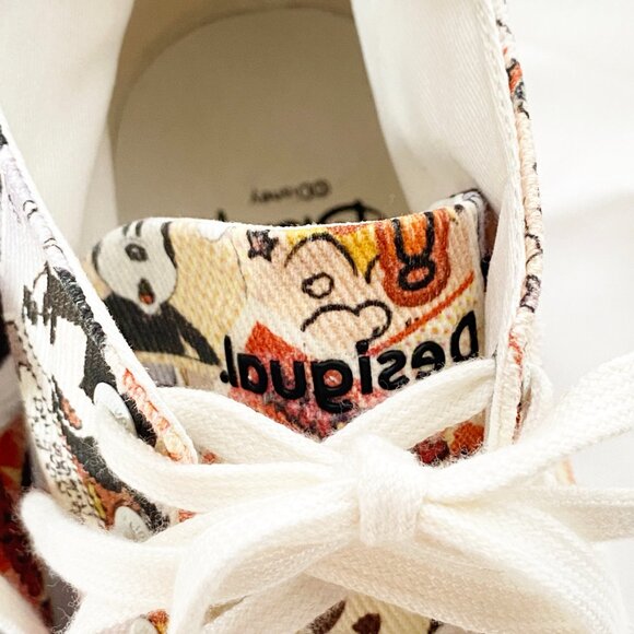 Disney Mickey Mouse Desigual High Top Sneakers SZ 41 / 10 - Picture 10 of 14